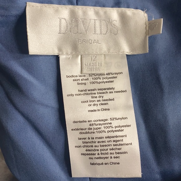 Off-the-Shoulder Lace and Mesh Bridesmaid Dress - Picture 5 of 8